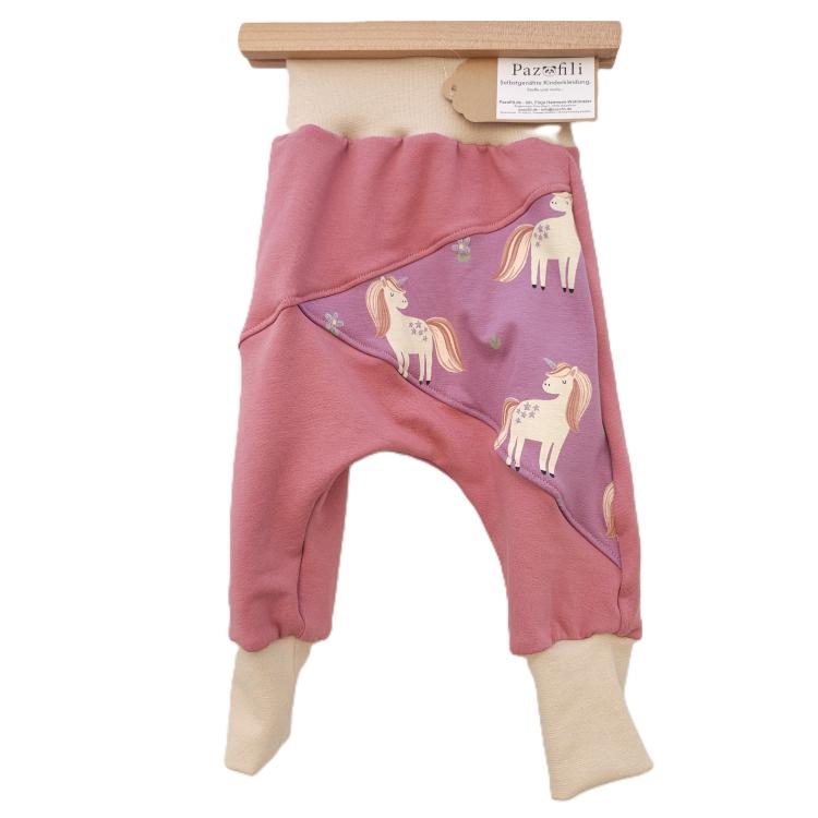 Pumphose Meno triangolo Sweat altrosa - Einhorn Glitzer